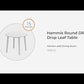 Hammis - Round DRM Drop Leaf Table - Dark Brown