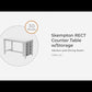 Skempton - Rectangular Counter Table With Storage - White