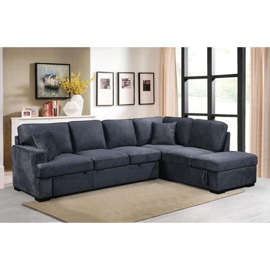 MEADOW PULLOUT SECTIONAL - LIVID GREY