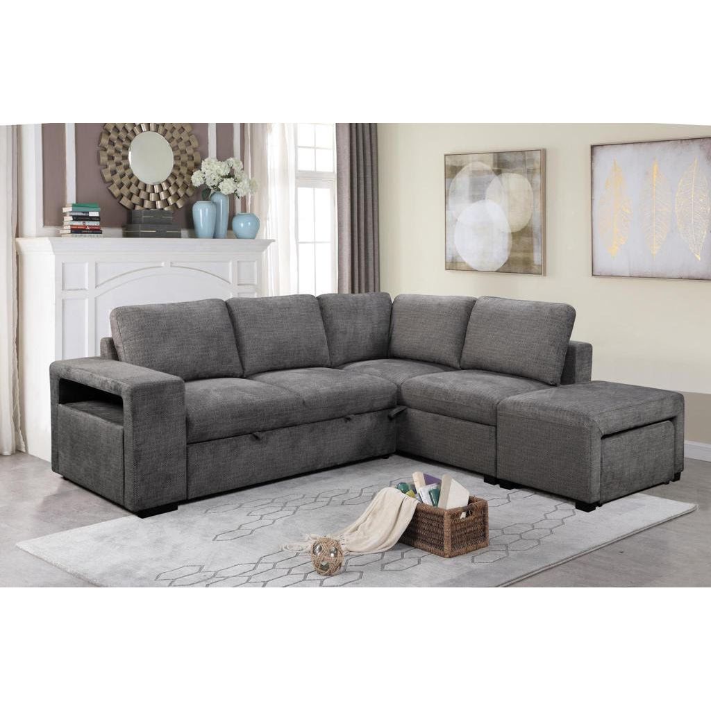 MEADOW SLEEPER SECTIONAL - DARK GREY