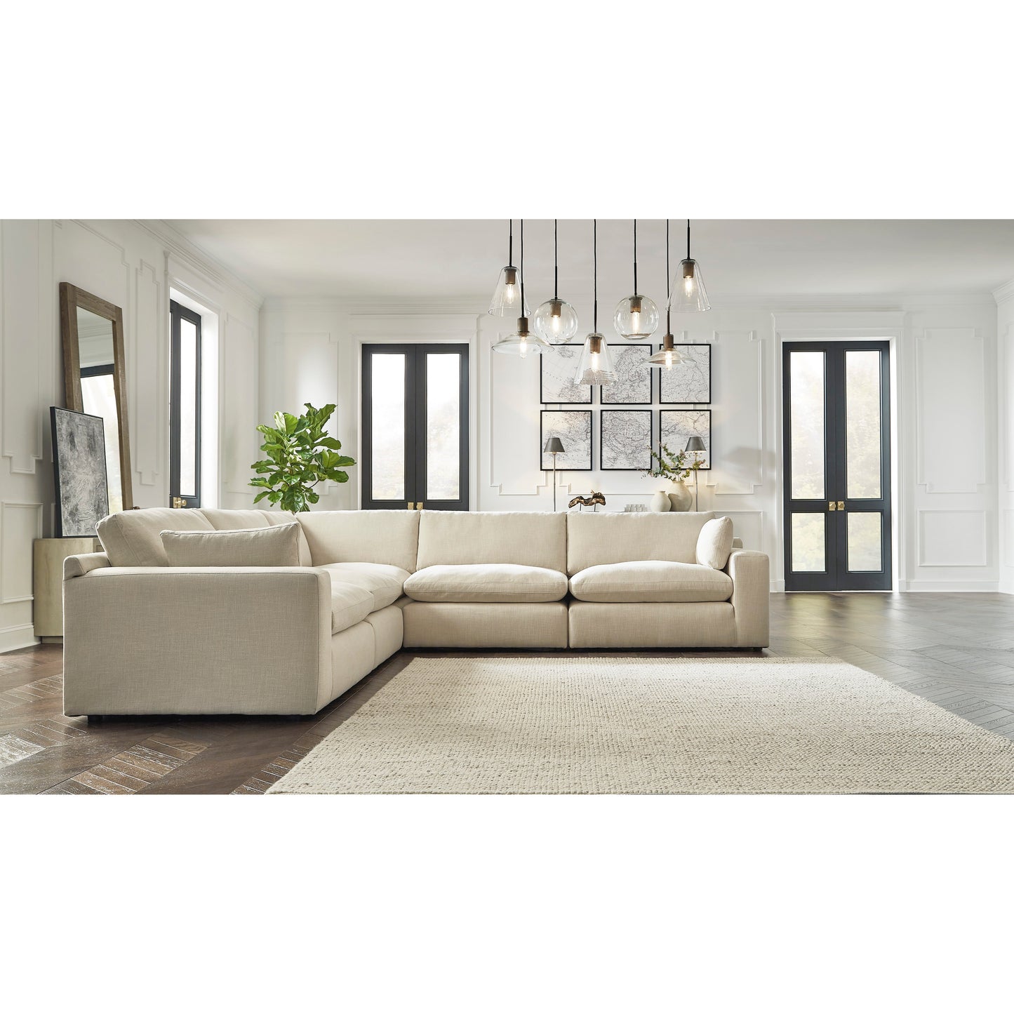 ELYZA 5 PIECE SECTIONAL - LINEN