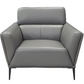 TUX CHAIR - LEATHER LIGHT GREY - CLEARANCE