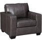 MORELOS LEATHER CHAIR - GRAY