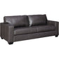 MORELOS LEATHER SOFA - GRAY