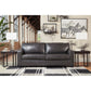 MORELOS LEATHER SOFA - GRAY