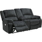 DRAYCOLL LOVESEAT - PWR RECLINER WITH CONSOLE - SLATE