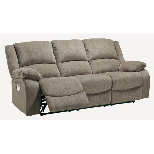 DRAYCOLL SOFA - PWR RECLINER- PEWTER