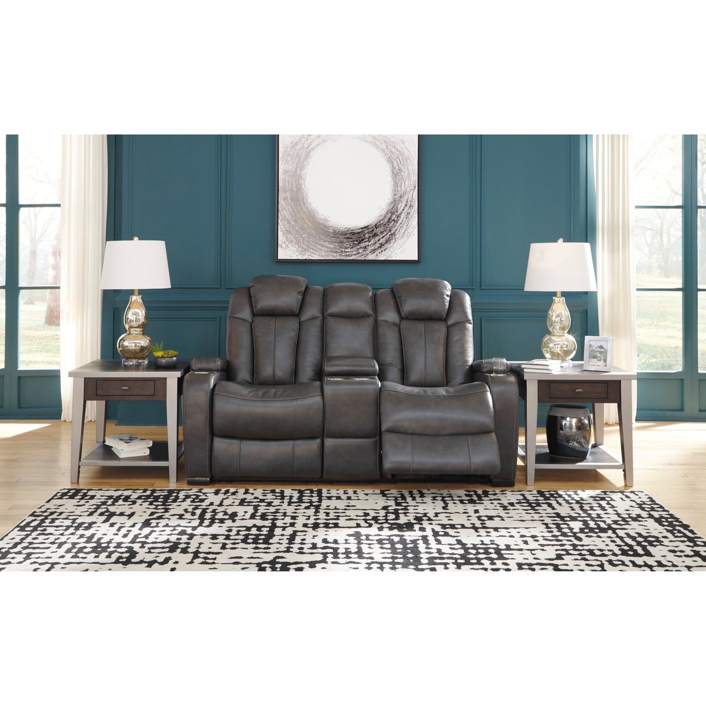 TURBULANCE POWER RECLINING LOVESEAT WITH CONSOLE - QUARRY