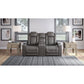 HYLLMONT POWER RECLINING LOVESEAT WITH CONSOLE - GRAY