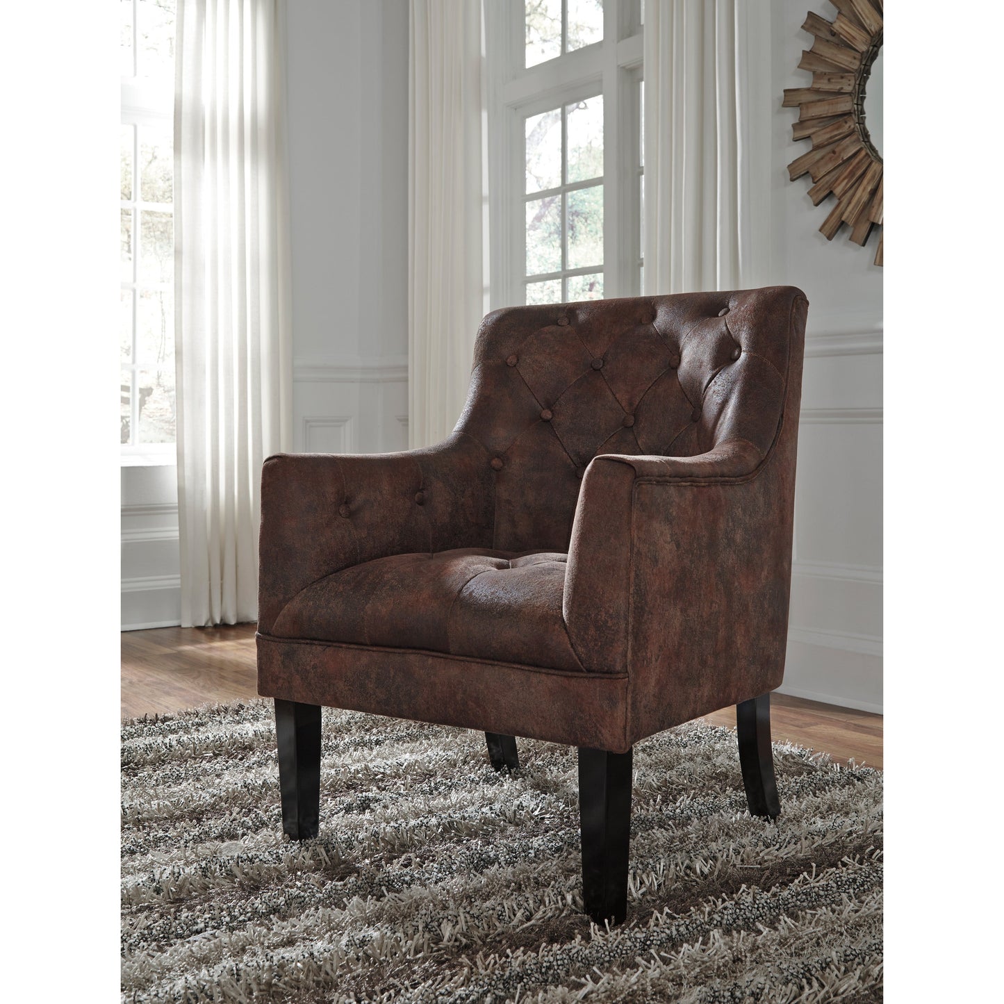 DRAKELLE ACCENT CHAIR- MAHOGANY
