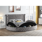 ALORA UPHOLSTERED BED - GREY
