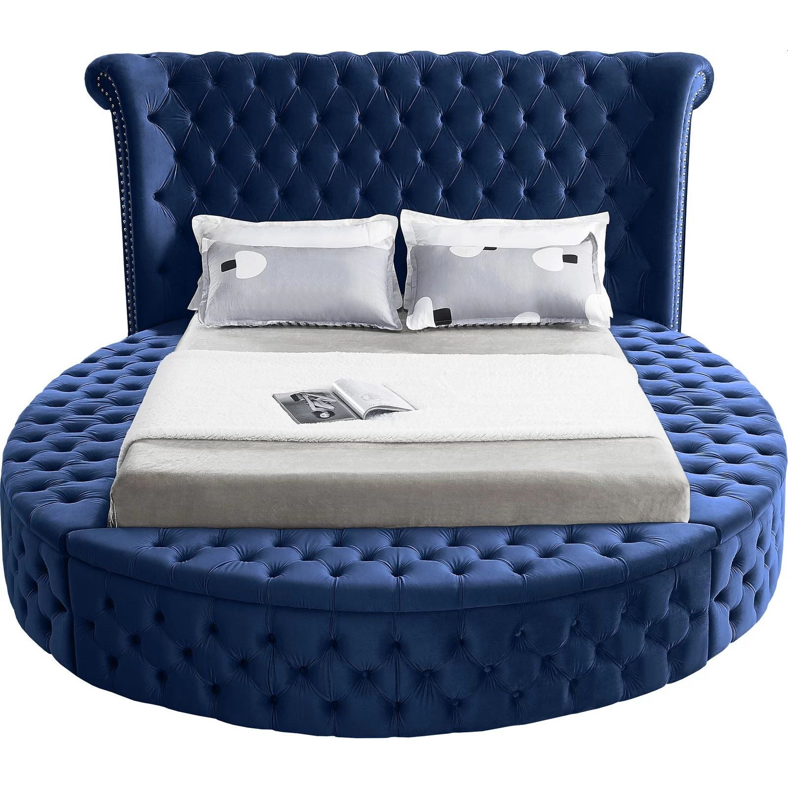 ALORA UPHOLSTERED BED - ROYAL BLUE