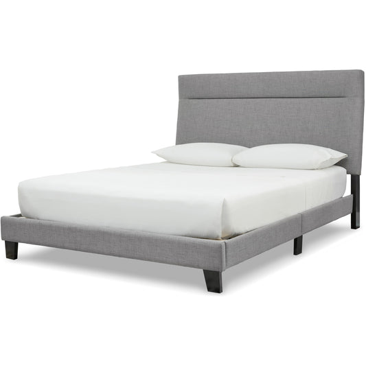 ADELLONI UPHOLSTERED BED - GREY