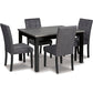 GARVINE DINING SET - TABLE & 4 CHAIRS - 2 TONE