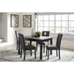 GARVINE DINING SET - TABLE & 4 CHAIRS - 2 TONE