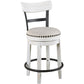 VALEBECK COUNTER HEIGHT BARSTOOL - WHITE