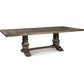 WYNDAHL DINING TABLE 7 PC SET - RUSTIC BROWN