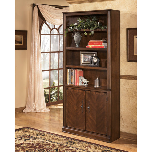 HAMLYN 75" BOOKCASE -  MEDIUM BROWN