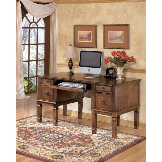 HAMLYN HOME OFFICE STORAGE DESK- MEDIUM BROWN
