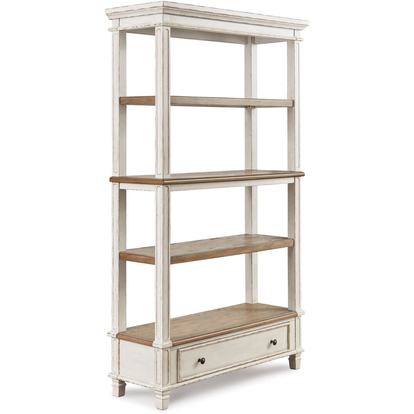 REALYN 75" BOOKCASE -  BROWN/WHITE