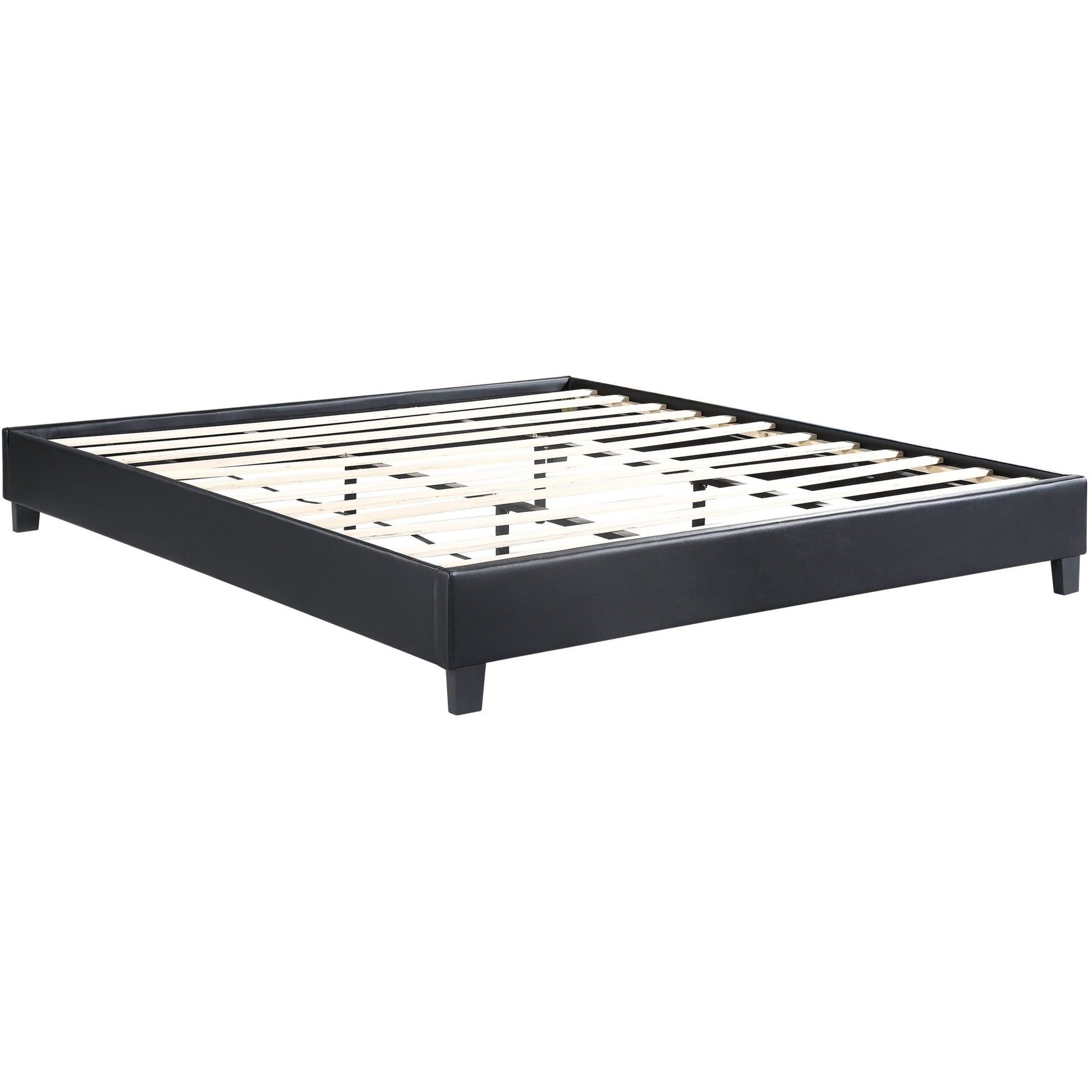 PARAGON - UPHOLSTERED PLATFORM BED - BLACK