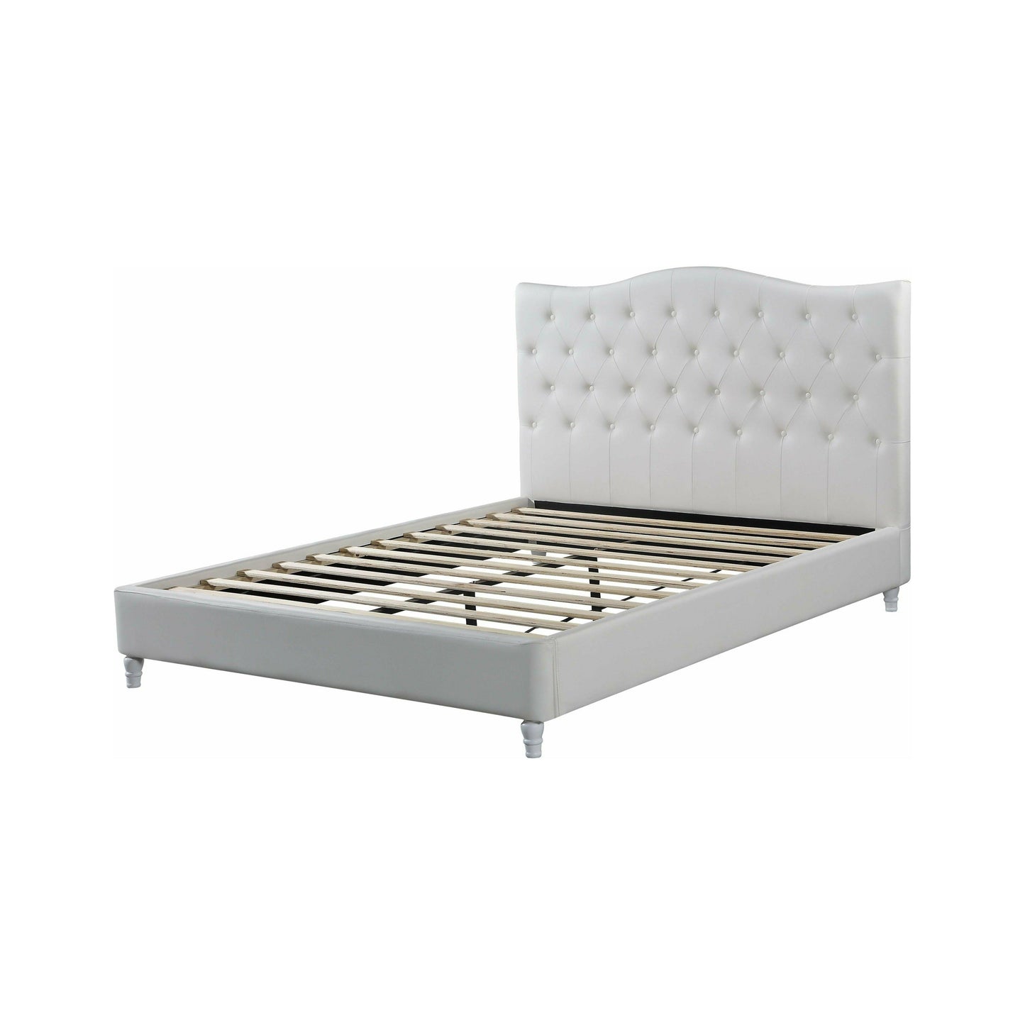 LILY UPHOLSTERED BED - WHITE