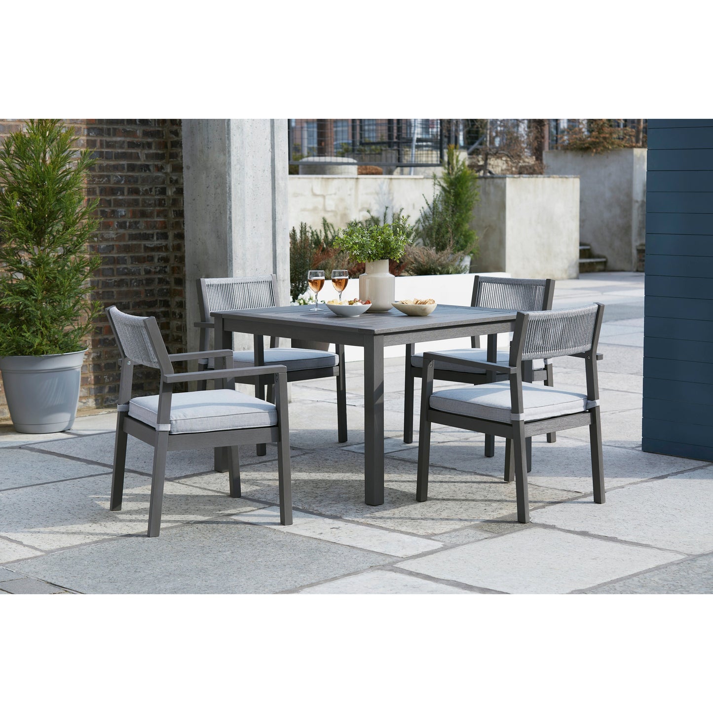 EDEN TOWN OUTDOOR DINING TABLE & 4 CHAIRS