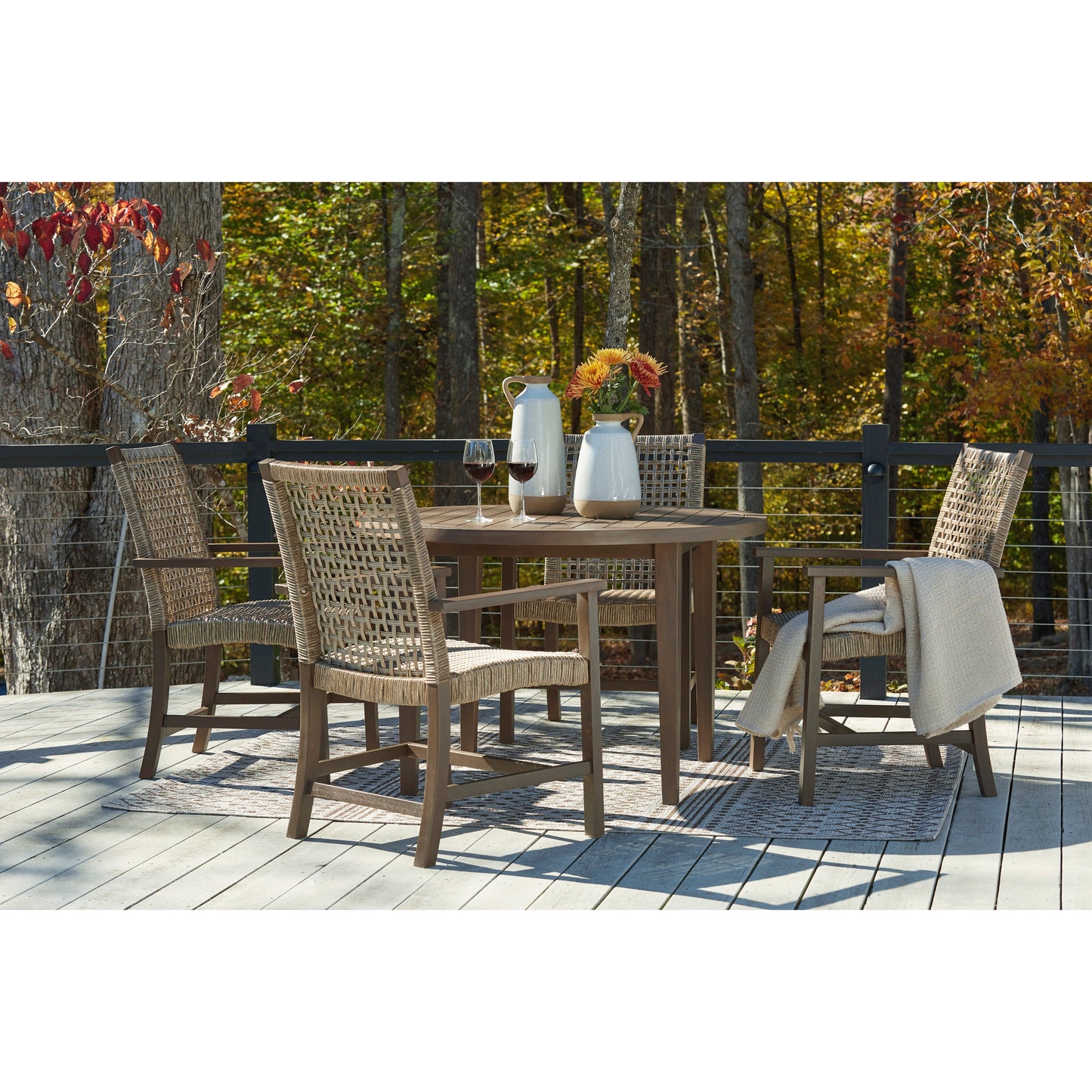 GERMALIA OUTDOOR DINING TABLE & 4 CHAIRS