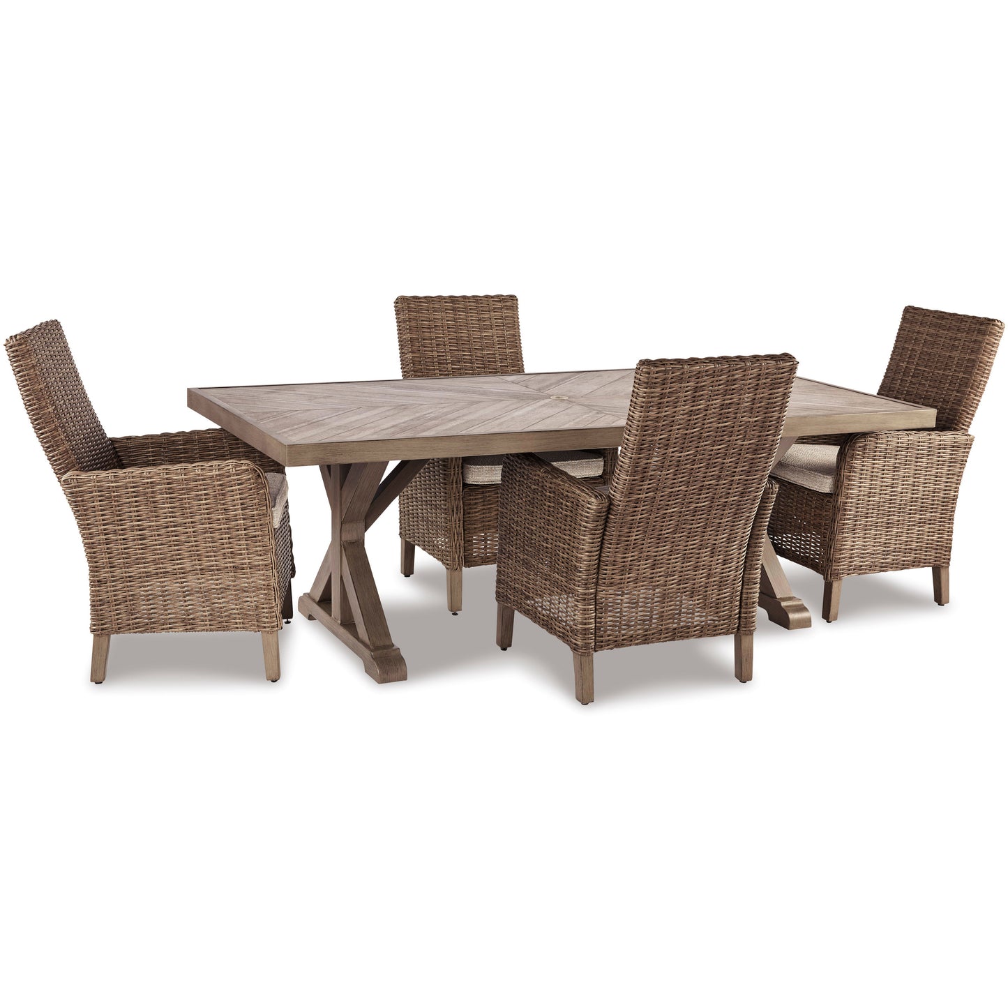 BEACHCROFT OUTDOOR DINING TABLE & 4 CHAIRS