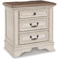 REALYN NIGHT STAND - CHIPPED WHITE