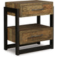 SOMMERFORD NIGHT STAND - BROWN