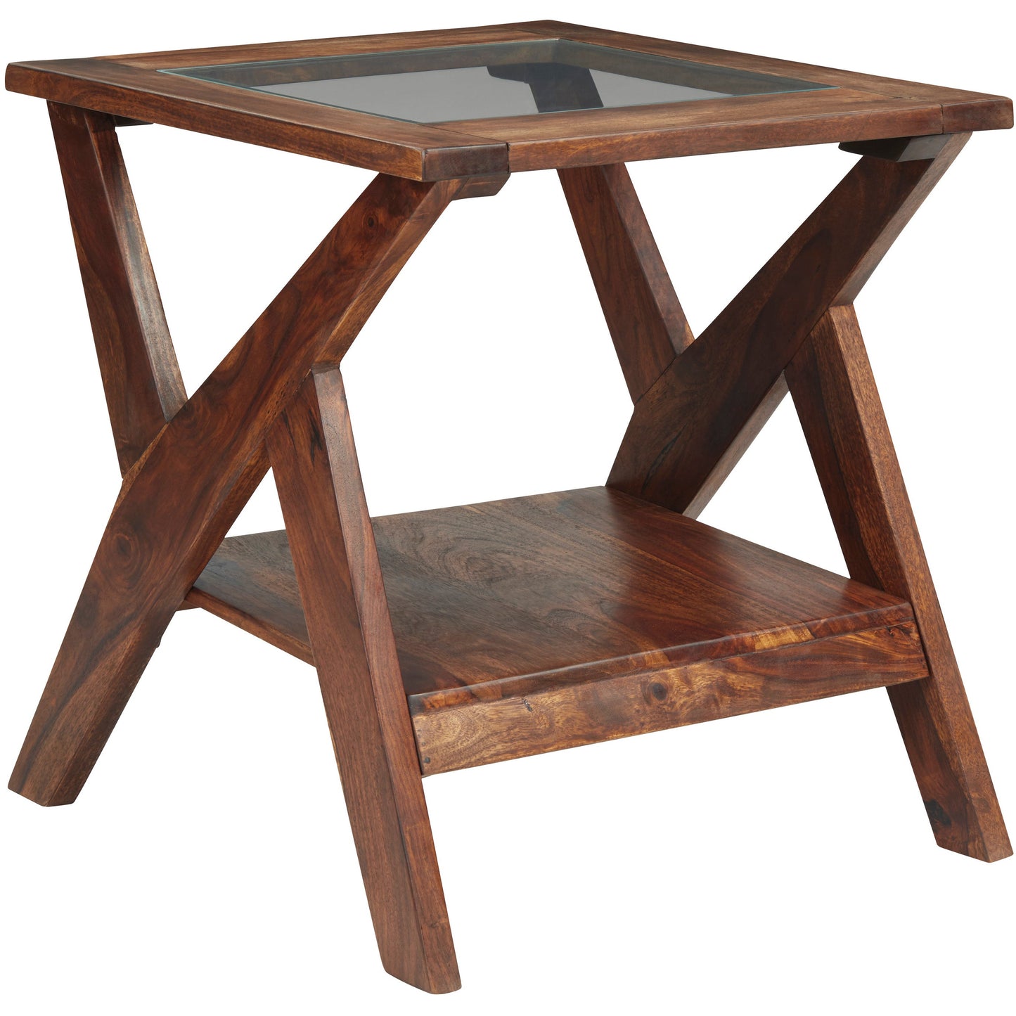 CHARZINE END TABLE - WARM BROWN (Floor Model)