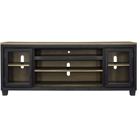 FOYLAND 83" TV STAND- BLACK/BROWN